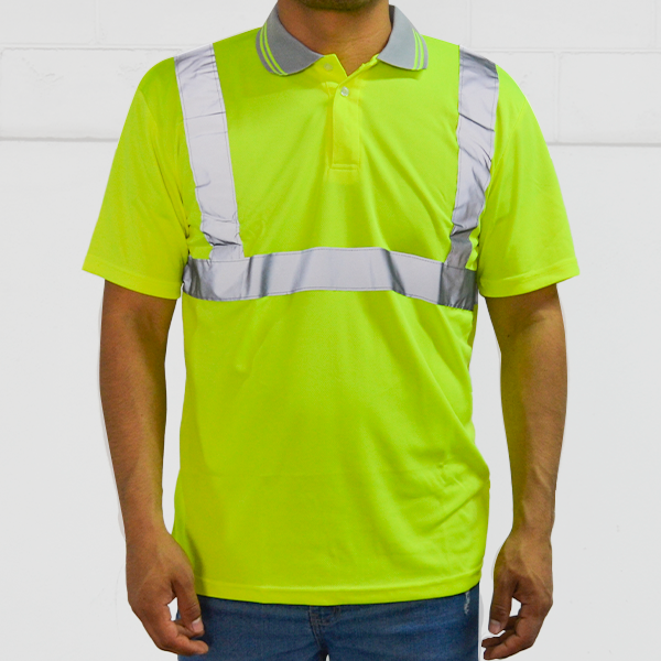 Playera Polo Manga Corta HV Lamira Amarillo AS-4411 - 2